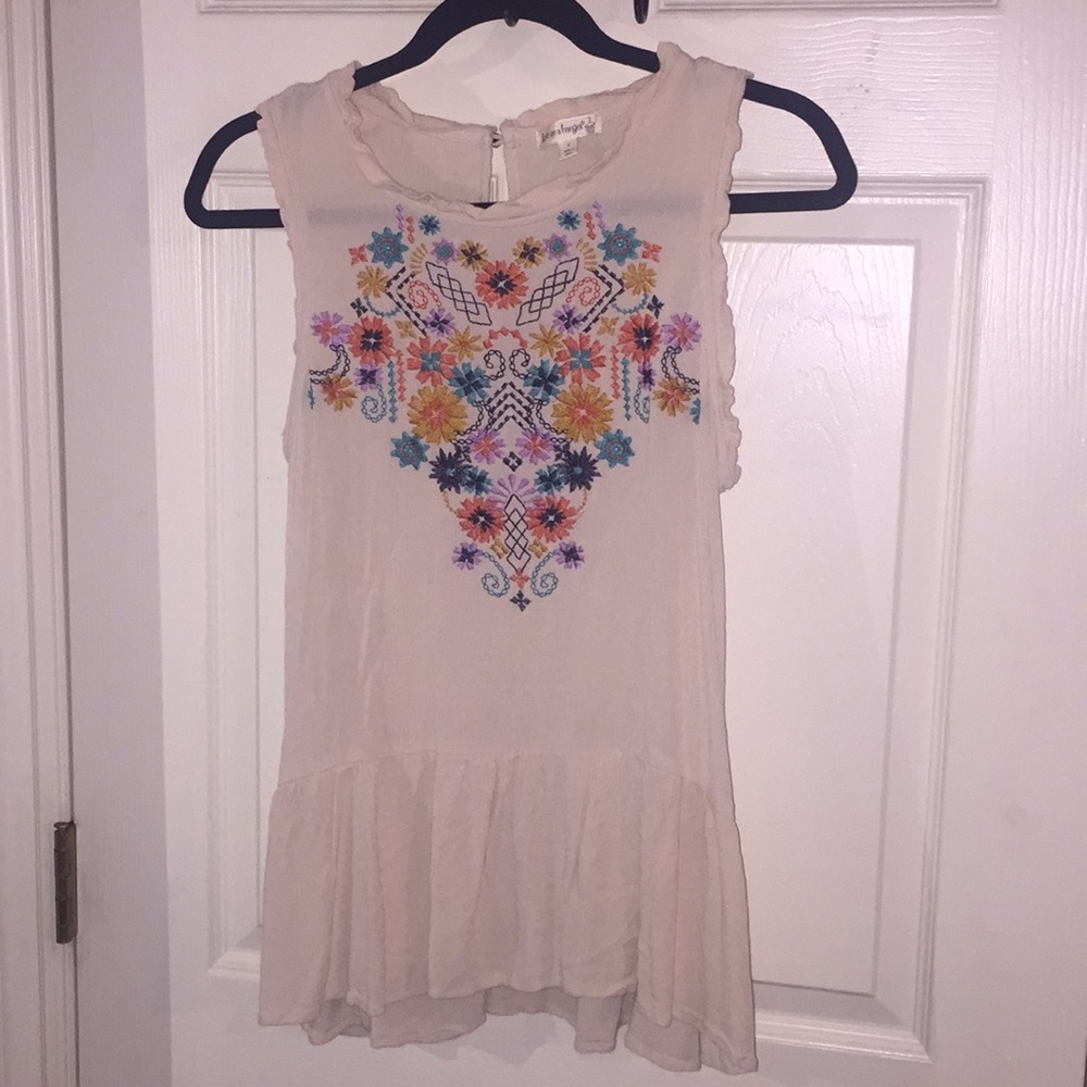 Colorful Embroidered Top